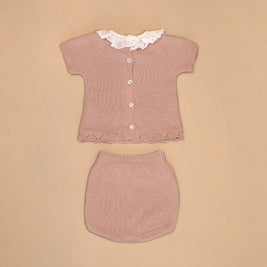 Cristina Ruffle Collar Top and Bloomers