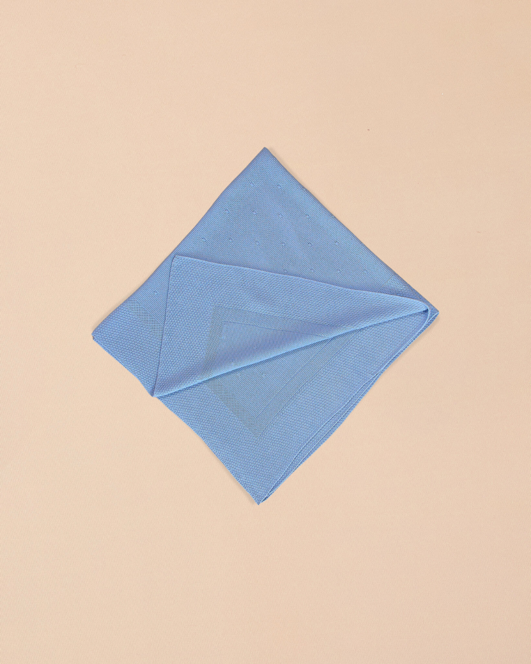 Knitted Baby Blanket  with Woven Border