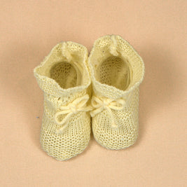 Cotton Knit Baby Booties