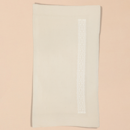 Leonor Baptismal Set - Gown with Satin Ribbon/Lace Trim, Bonnet, Blanket & Candle