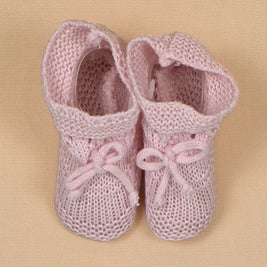 Cotton Knit Baby Booties