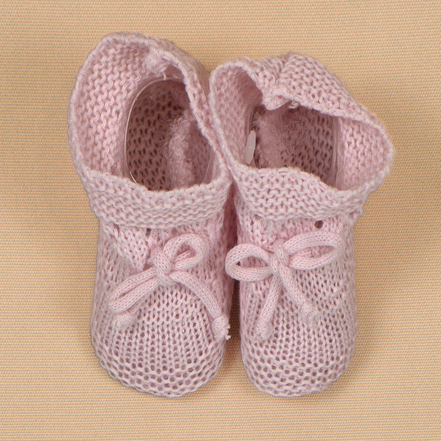 Cotton Knit Baby Booties