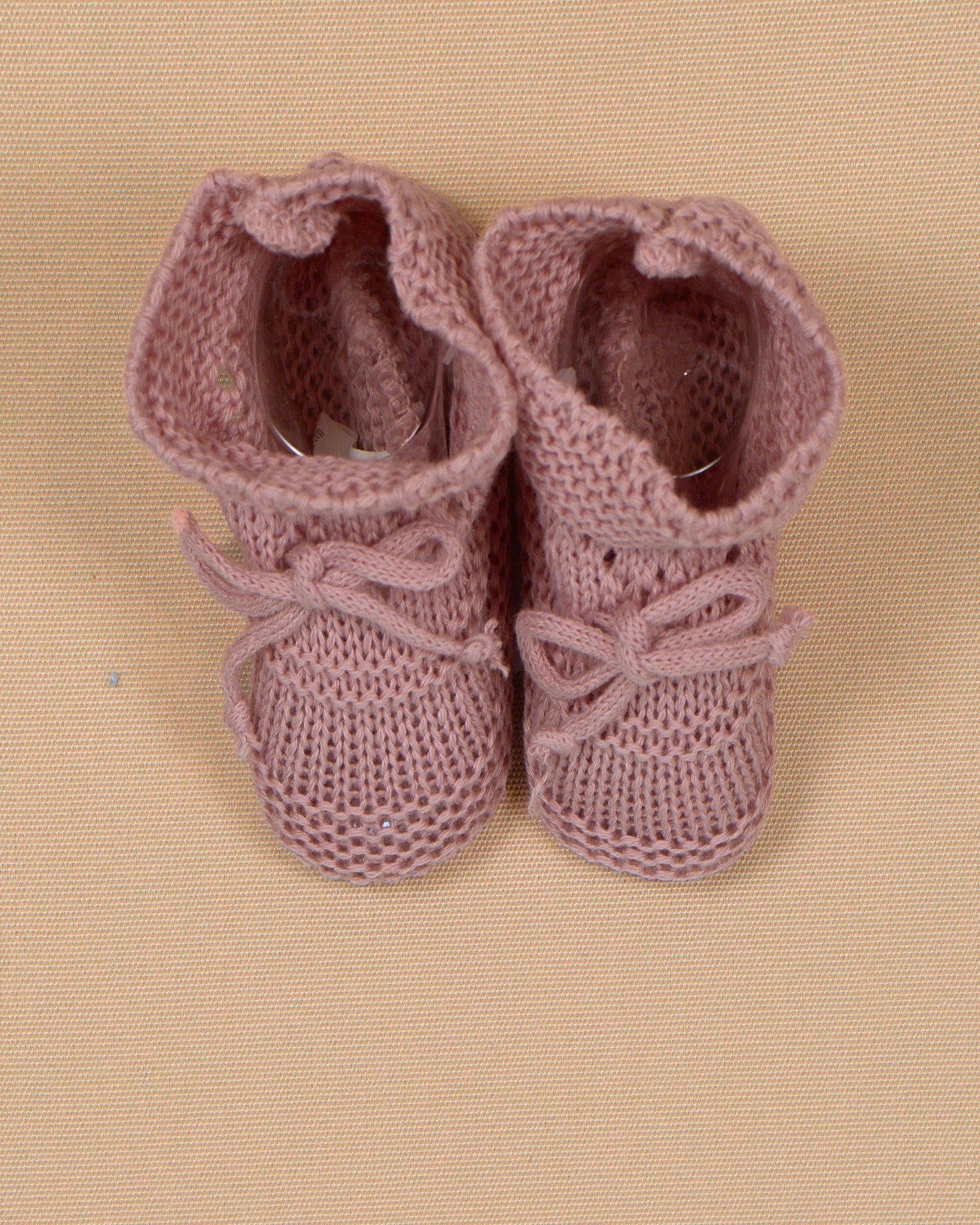 Cotton Knit Baby Booties
