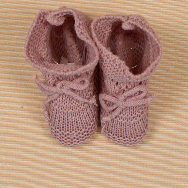 Cotton Knit Baby Booties