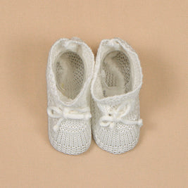 Cotton Knit Baby Booties