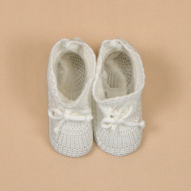 Cotton Knit Baby Booties