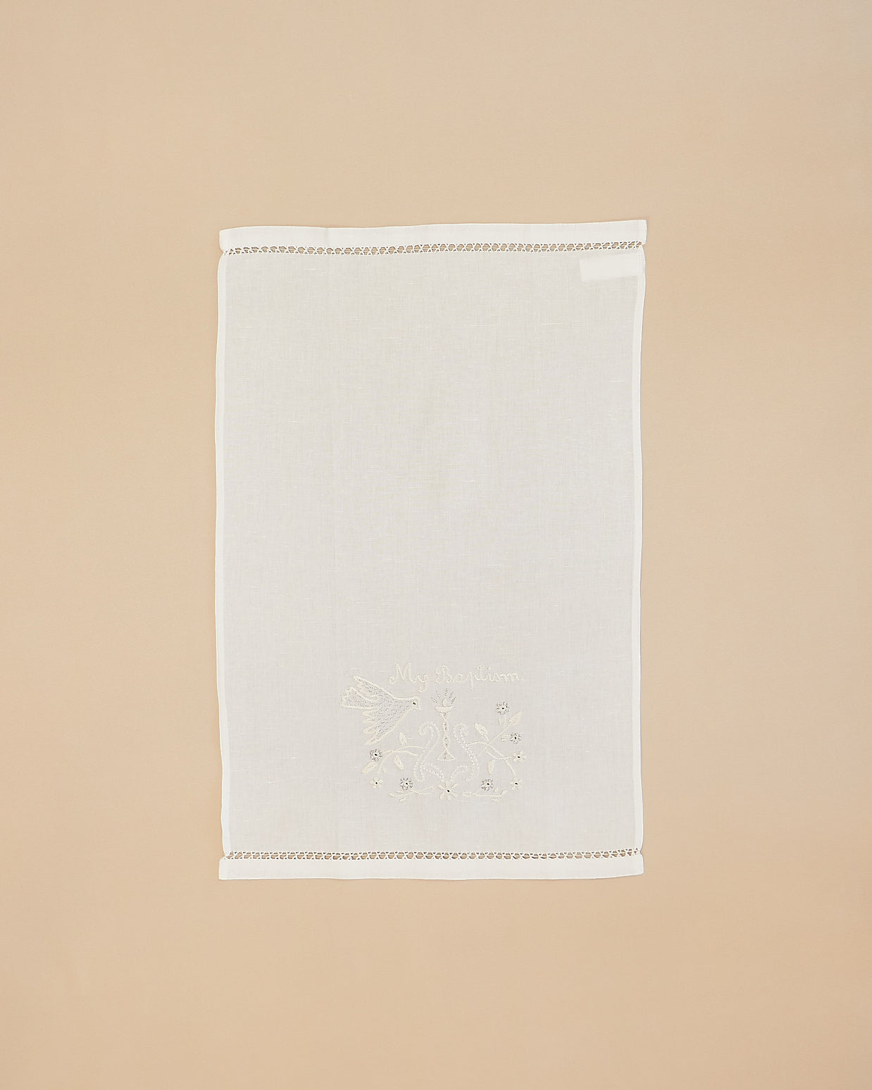 Baptism Towel with Dove & Chalice Embroidery