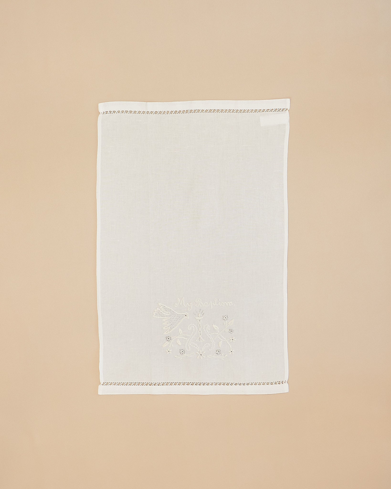 Baptism Towel with Dove & Chalice Embroidery