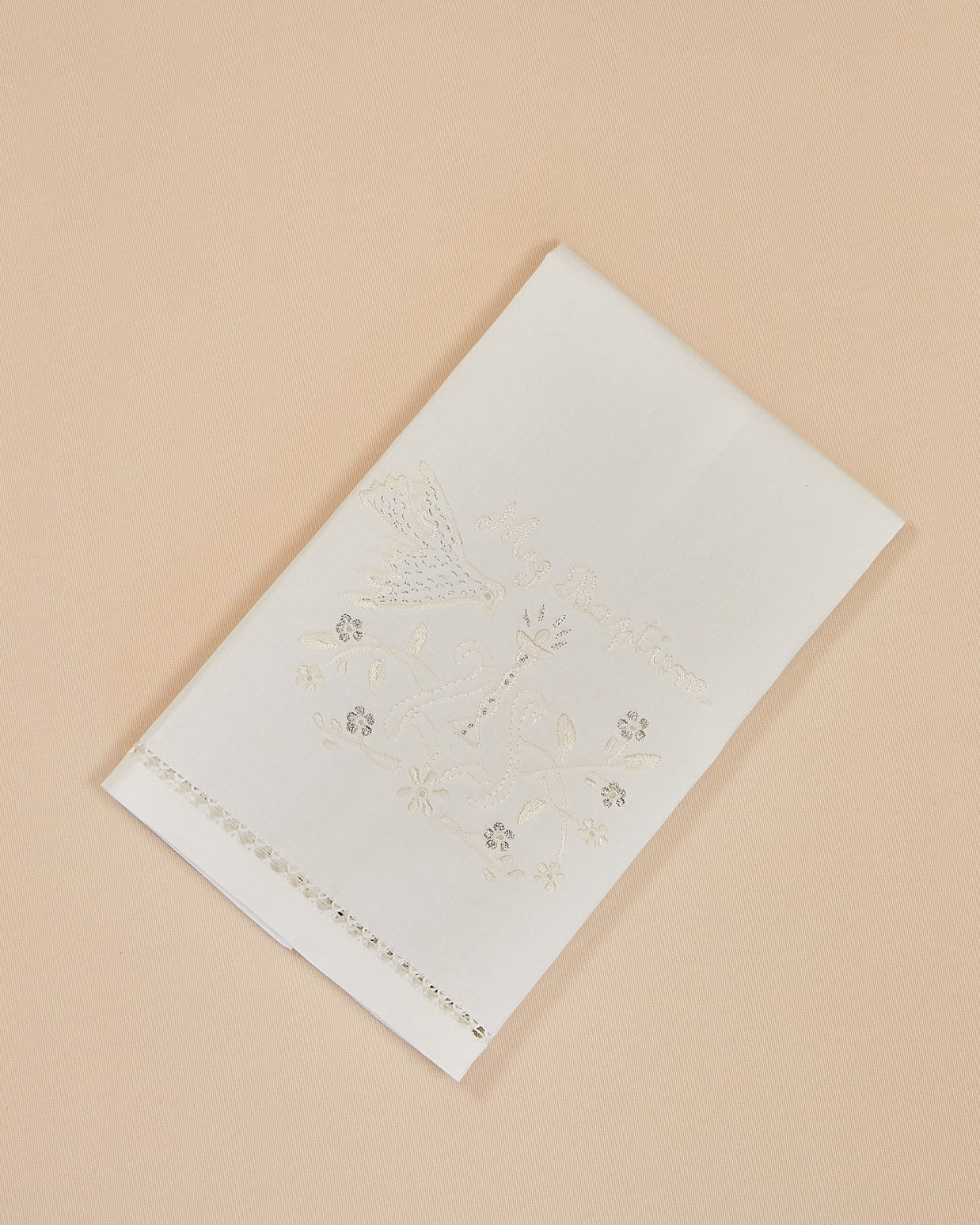 Baptism Towel with Dove & Chalice Embroidery