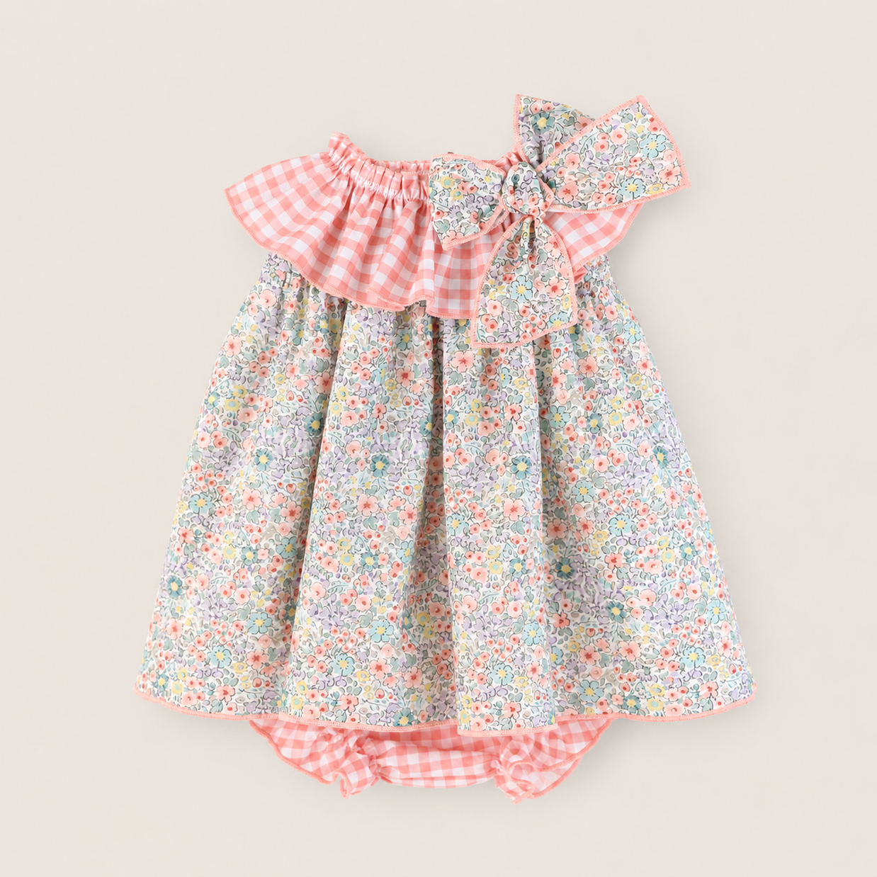Baby Girl Floral Dress and Bloomer Set
