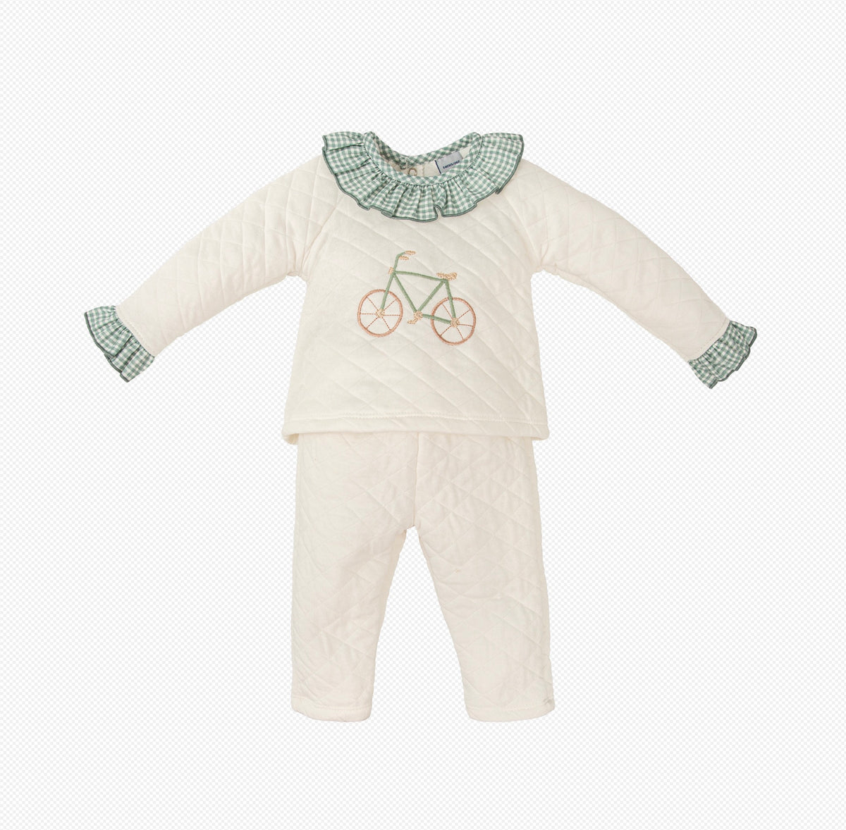 Girl 2 Piece Bicycle Motif Outfit