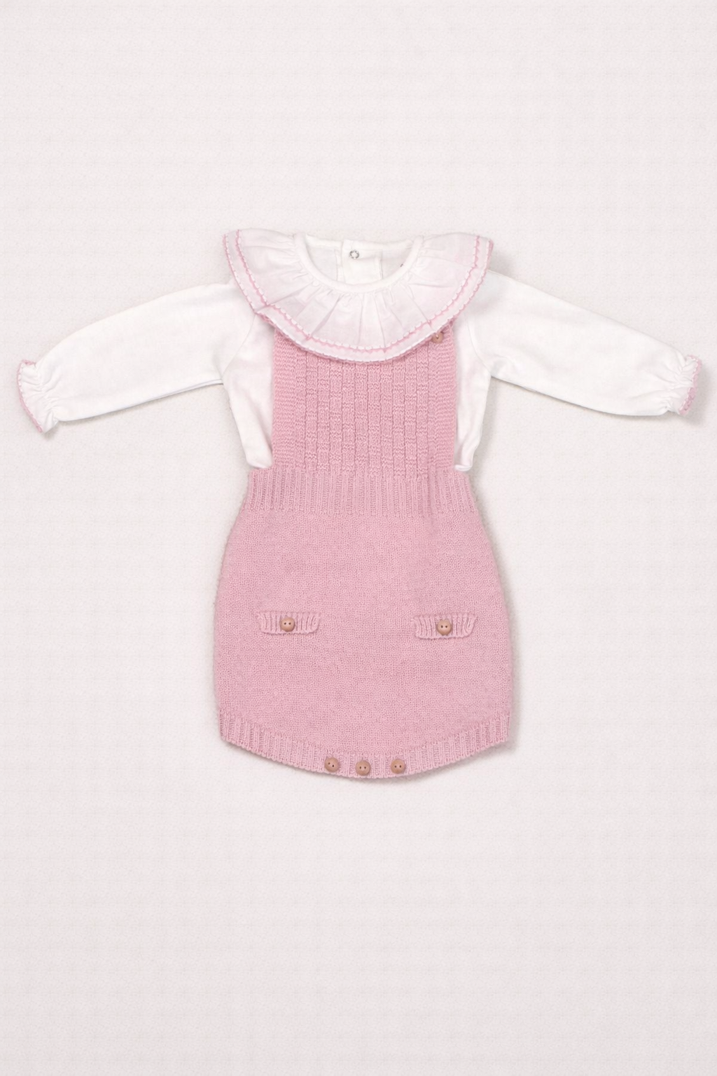 Gabriela Romper with Long Sleeves & Ruffle Collar