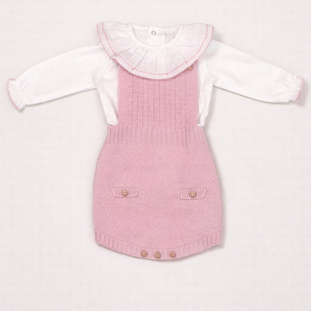 Gabriela Romper with Long Sleeves & Ruffle Collar