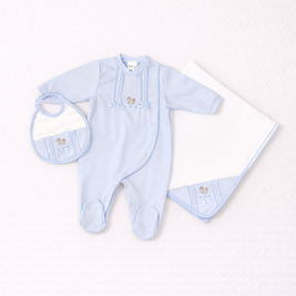 Rocking Horse 3 Piece Onesie, Matching Bib & Blanket