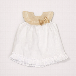 Maria Dress with Yoke & Satin Bow