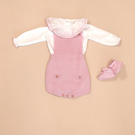 Gabriela Romper with Long Sleeves & Ruffle Collar