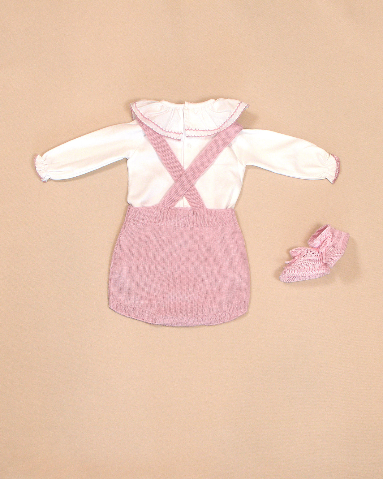 Gabriela Romper with Long Sleeves & Ruffle Collar