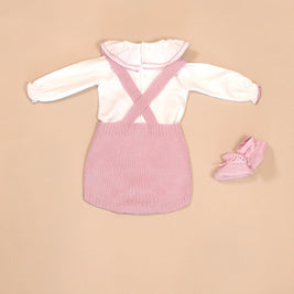 Gabriela Romper with Long Sleeves & Ruffle Collar