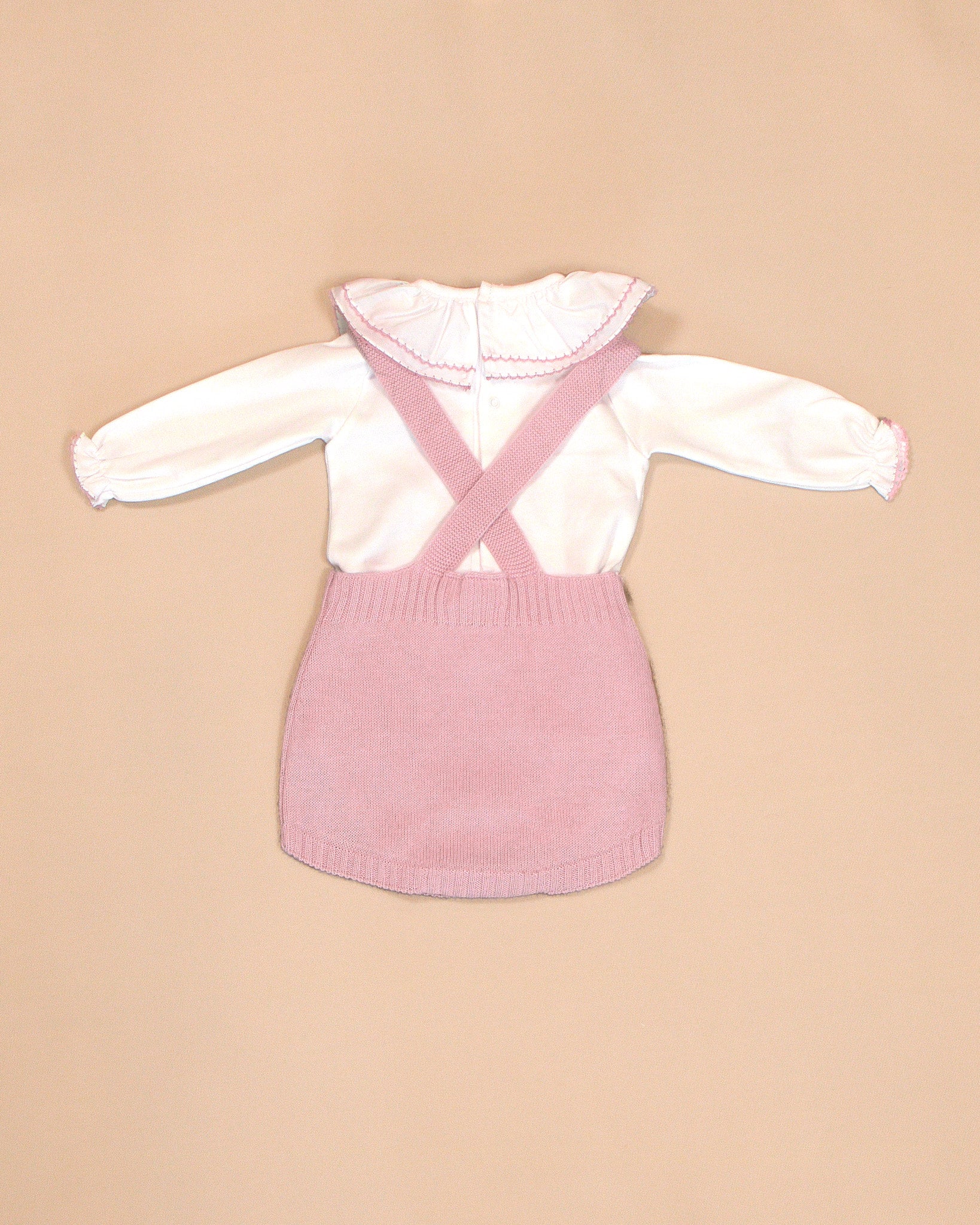 Gabriela Romper with Long Sleeves & Ruffle Collar