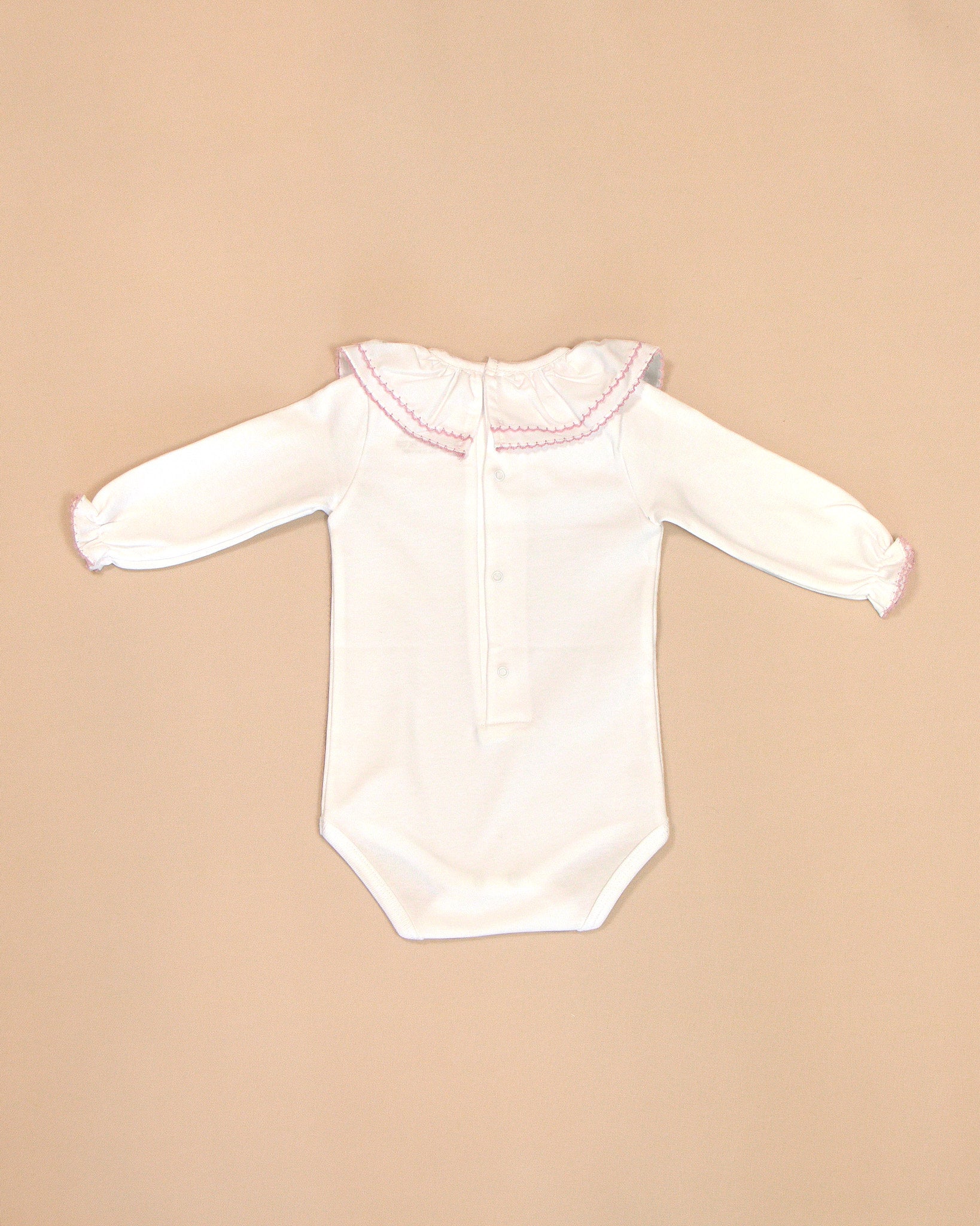 Gabriela Romper with Long Sleeves & Ruffle Collar