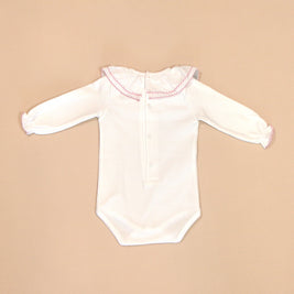 Gabriela Romper with Long Sleeves & Ruffle Collar