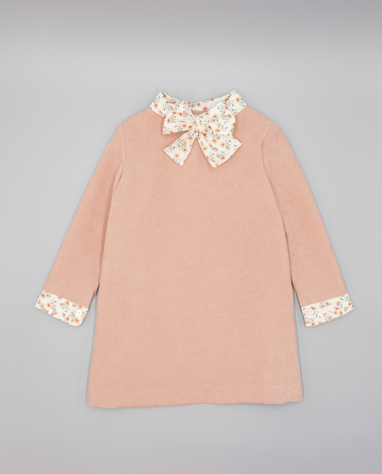 Blush Vintage Bow Collar Girls Dress