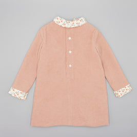 Blush Vintage Bow Collar Girls Dress