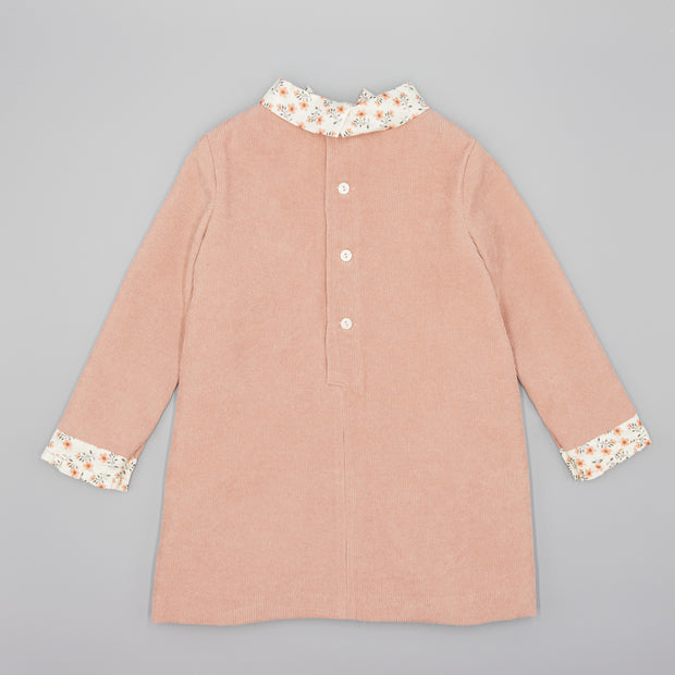Blush Vintage Bow Collar Girls Dress
