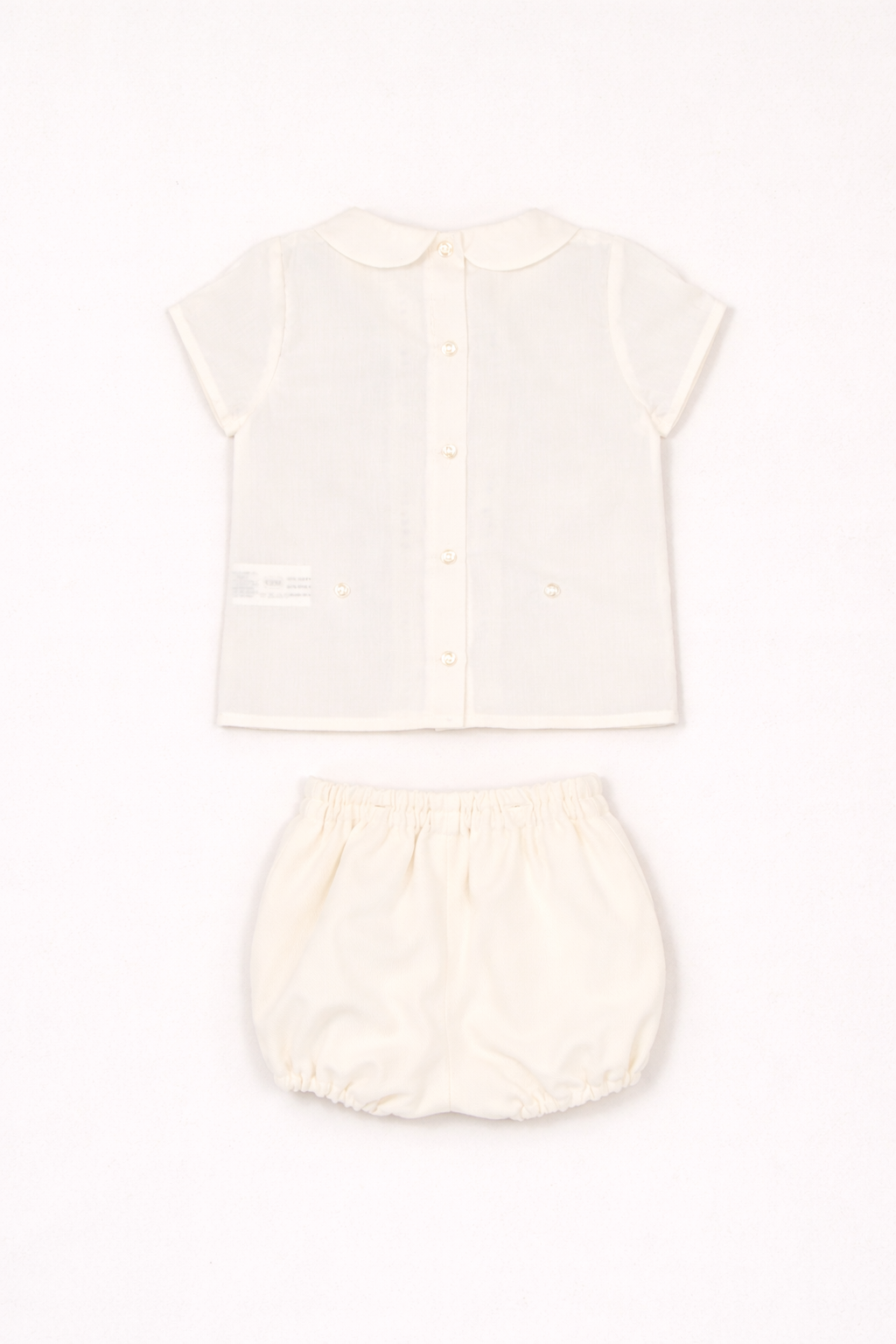 Peter Pan Collar Shirt & Gathered Bloomer Shorts