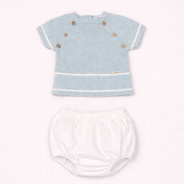 Taylor Knit Top with White Bloomers