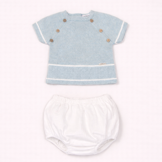 Taylor Knit Top with White Bloomers