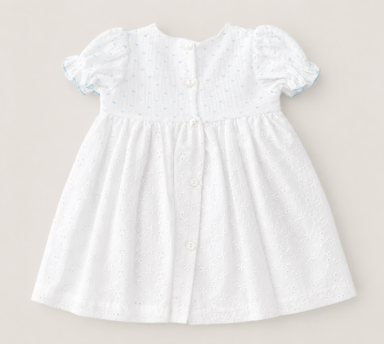 Baby Girl Dress with Blue Bow