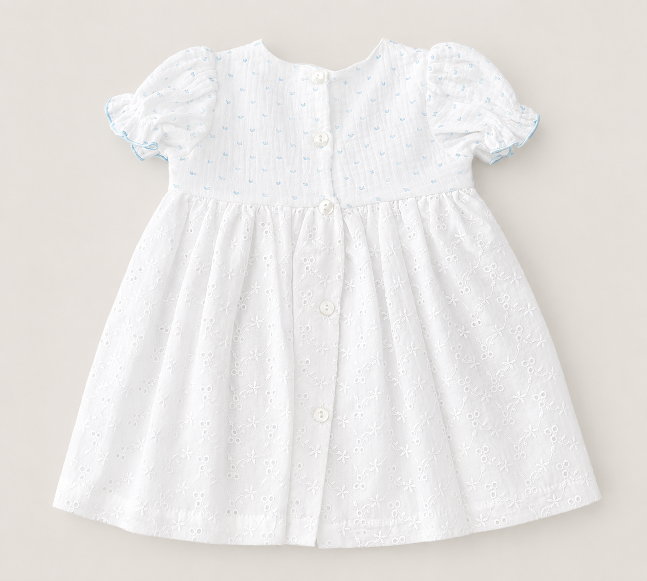 Baby Girl Dress with Blue Bow