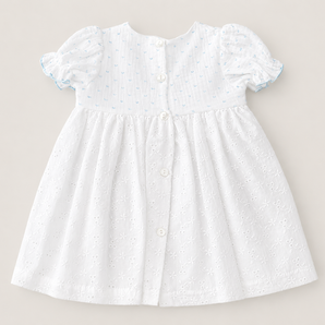 Baby Girl Dress with Blue Bow