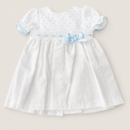 Baby Girl Dress with Blue Bow