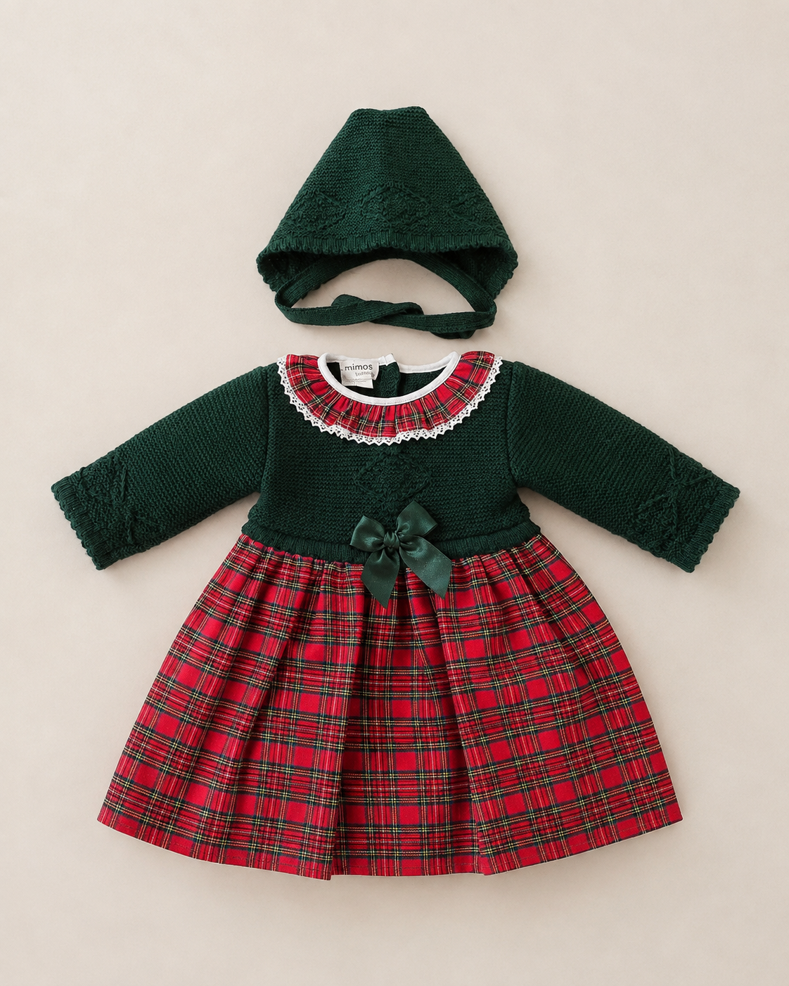 Holiday Dress with Bonnet
