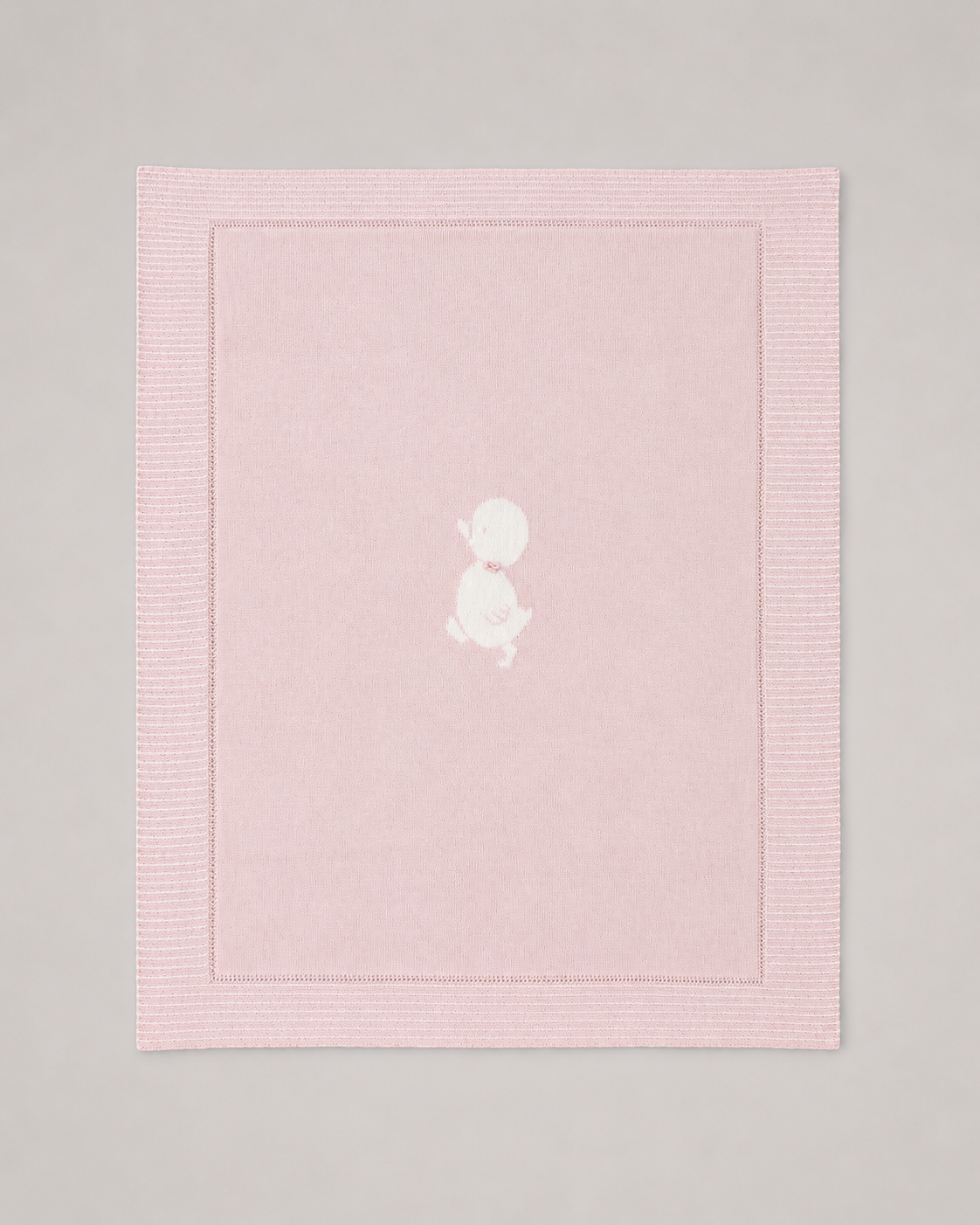 Elegant Baby Blue or Baby Pink Knit Blanket – Classic Infant Receiving Blanket