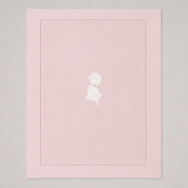 Elegant Baby Blue or Baby Pink Knit Blanket – Classic Infant Receiving Blanket