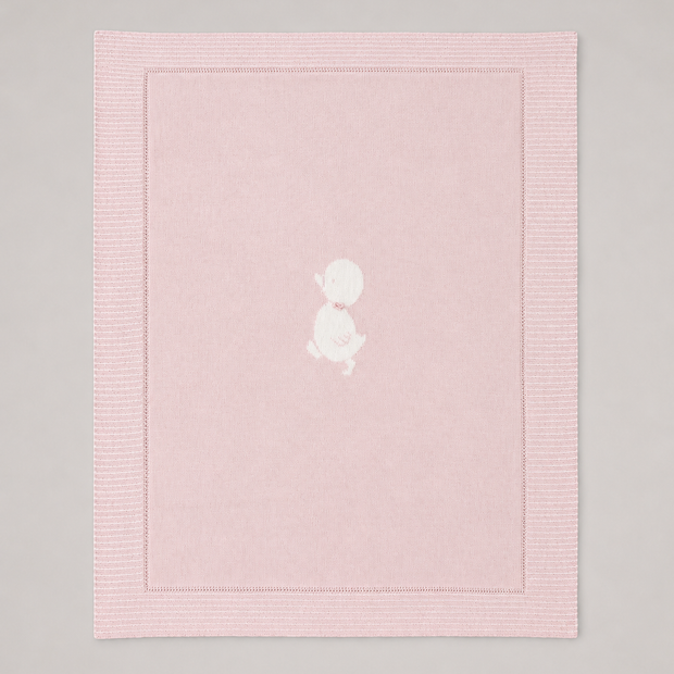 Elegant Baby Blue or Baby Pink Knit Blanket – Classic Infant Receiving Blanket