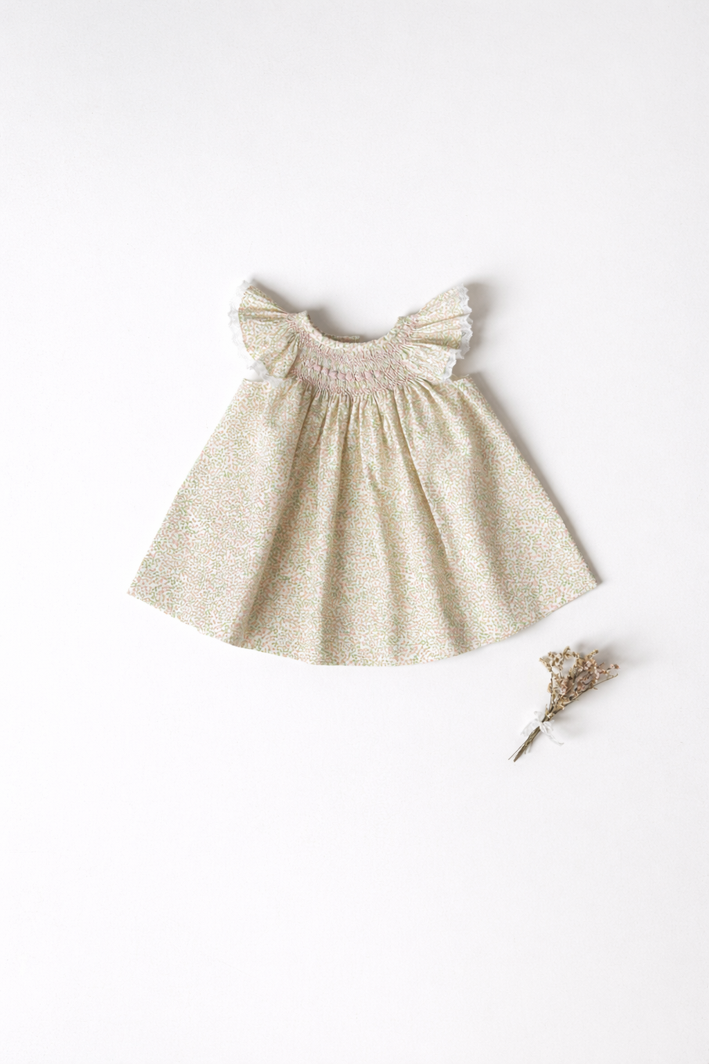 Floral Smocked Baby Girl Dress Set