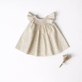 Floral Smocked Baby Girl Dress Set