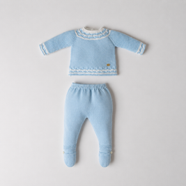 Baby Knit Sweater and Footed Pants Set – Classic Newborn Outfit