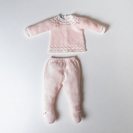 Baby Knit Sweater and Footed Pants Set – Classic Newborn Outfit